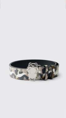 Snake Buckle Camo Belt
